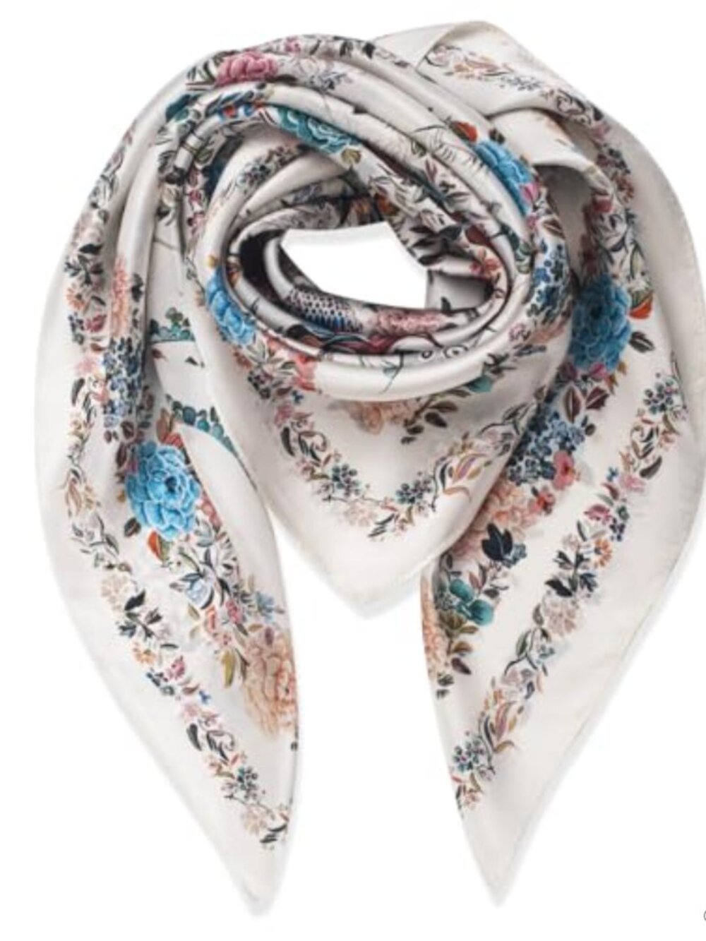 100% Mulberry Silk Large Square Scarf Lightweight Headscarf & Shawl